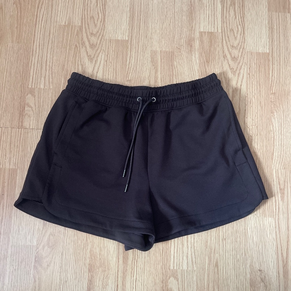 Yogalicious Brown Loose Fit Sweat Shorts with Pockets Stretch Waist Size XL